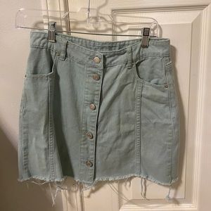 Blue Blush Denim Skirt